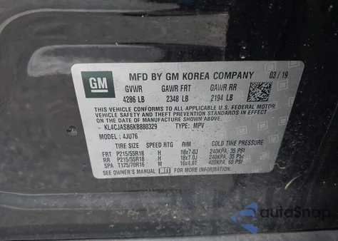 2019 Buick Encore Fwd Preferred z USA, uszkodzony, nr VIN KL4CJASB6KB880329